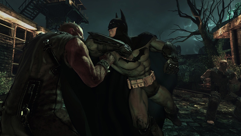 Promo art for Batman: Arkham Asylum showing the title character.