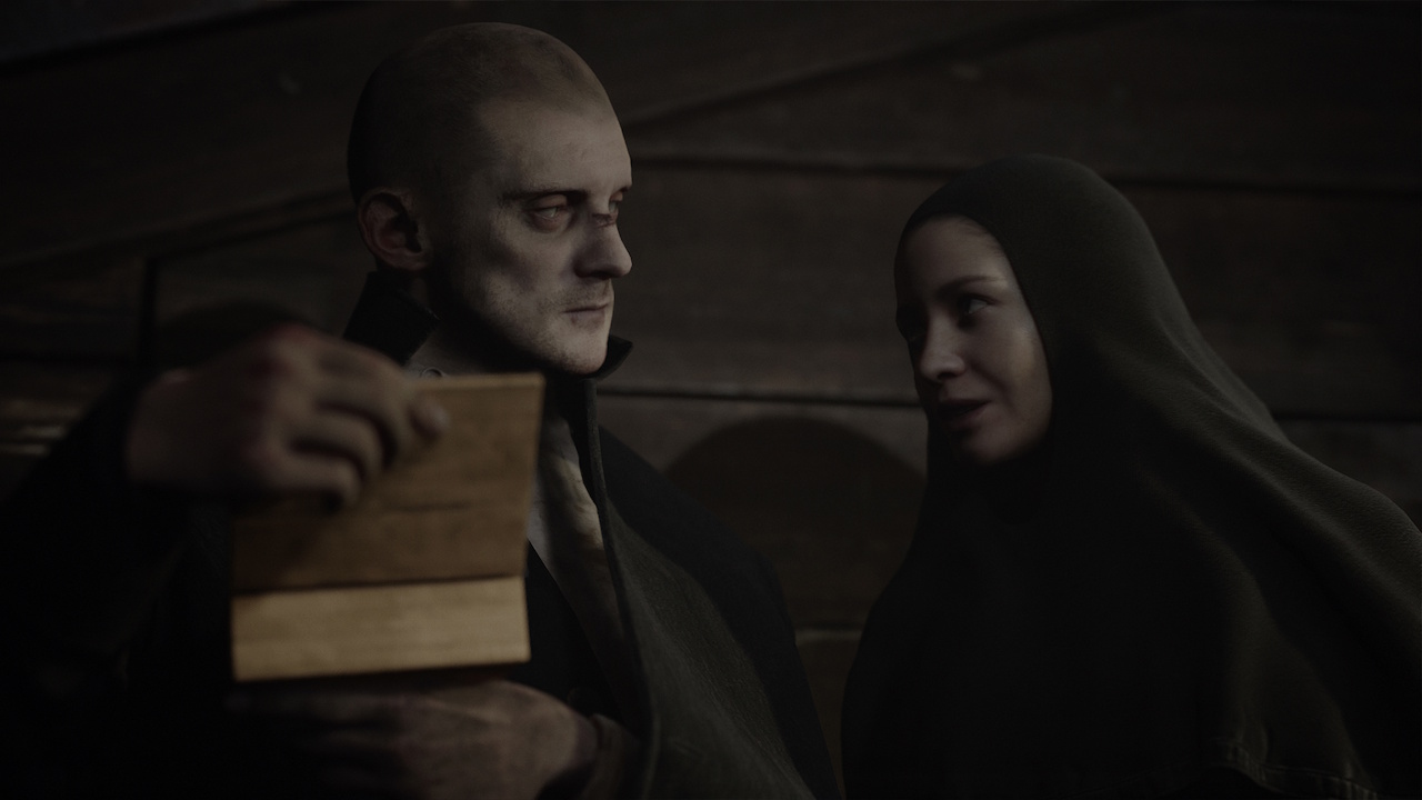 Promotional screenshot of Indika (2024) showing Ilya and Indika.