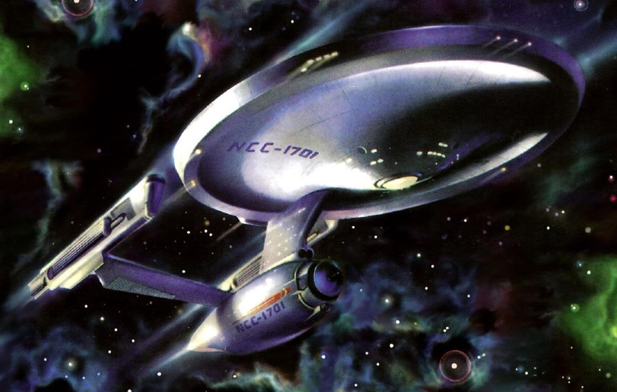 Concept art for Star Trek: Phase II showing the Enterprise.