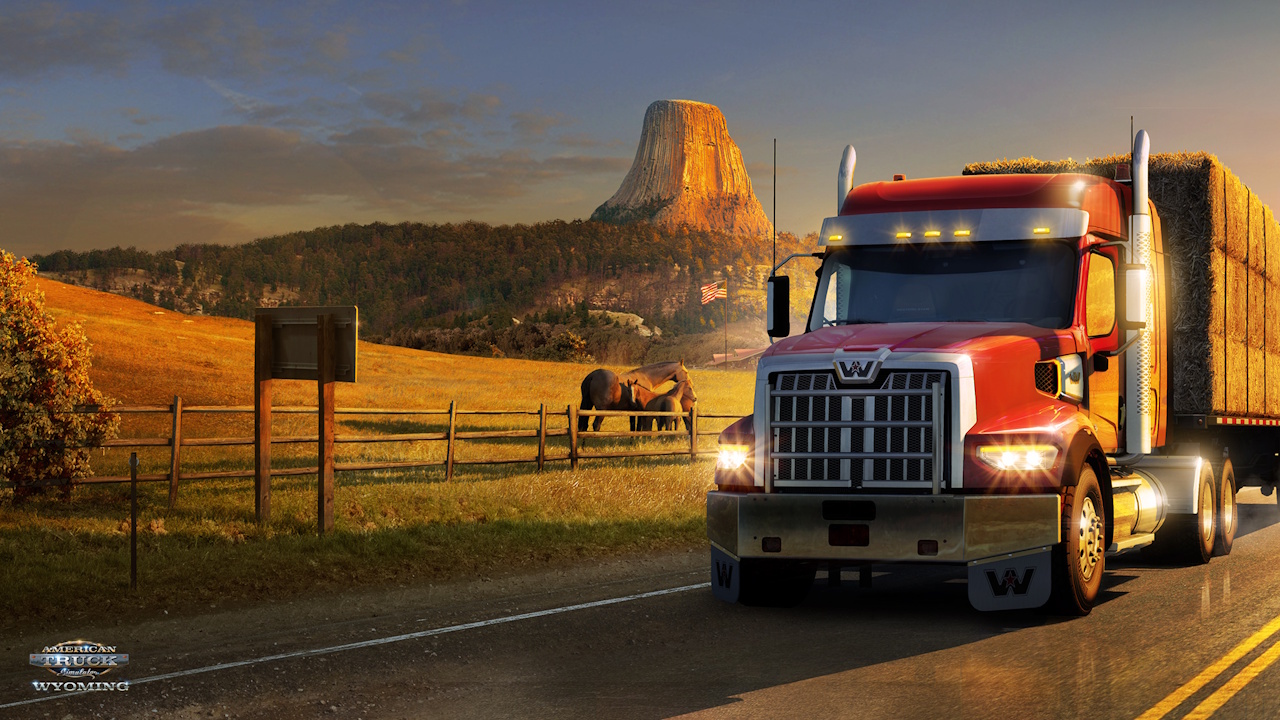 Promo art for American Truck Simulator (2016).
