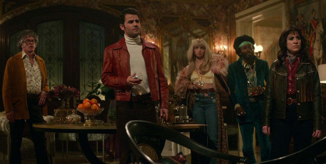 Still frame from Star Trek: Strange New Worlds 3x04 "A Space Adventure Hour," showing the main holo-characters.