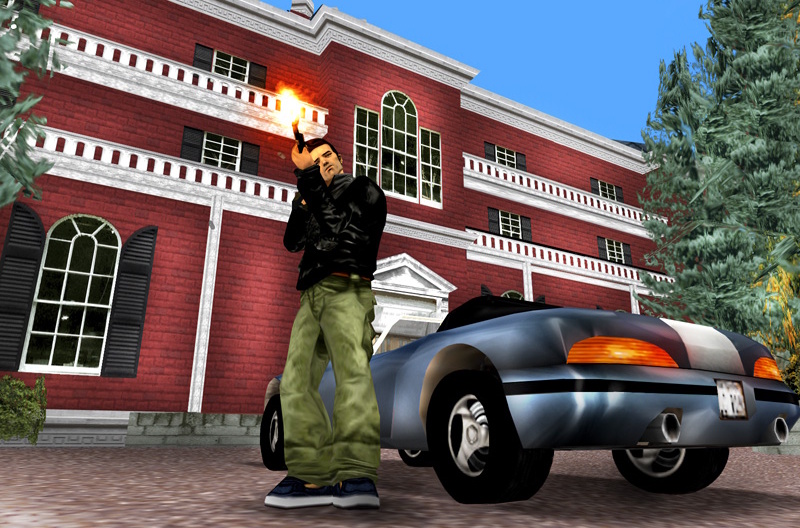 Screenshot of Grand Theft Auto III showing the player character.