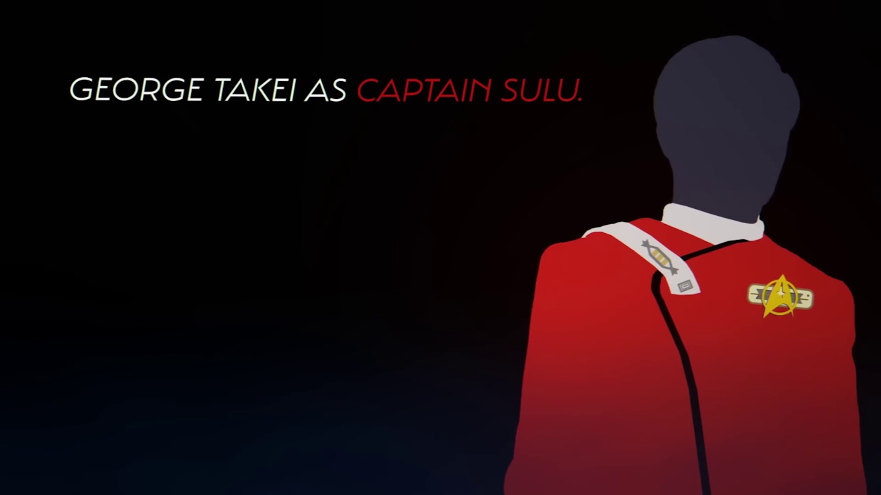 Still frame from the Star Trek: Khan trailer showing Sulu.