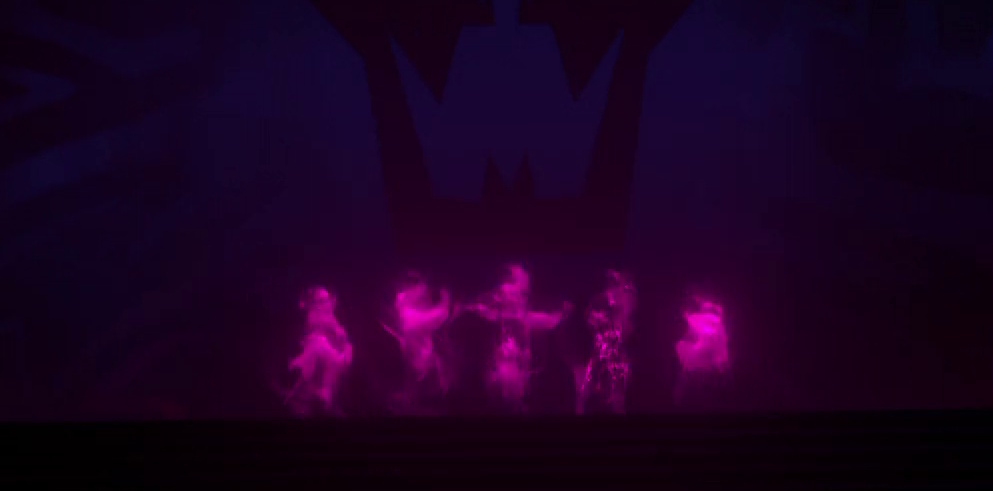 Still frame from KPop Demon Hunters (2025) showing the demonic boyband.