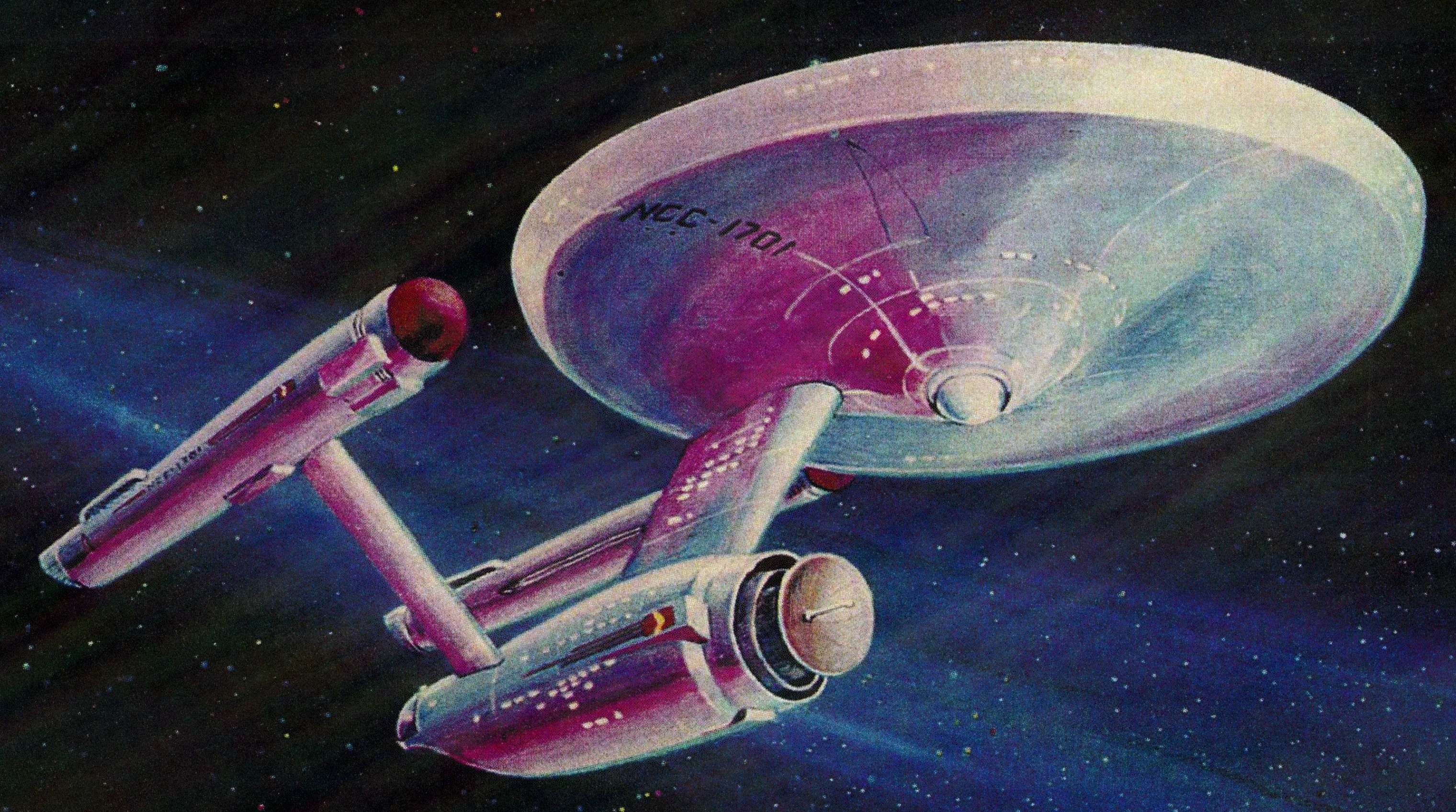Painting of the USS Enterprise produced while Star Trek: The Original Series was in early production.
