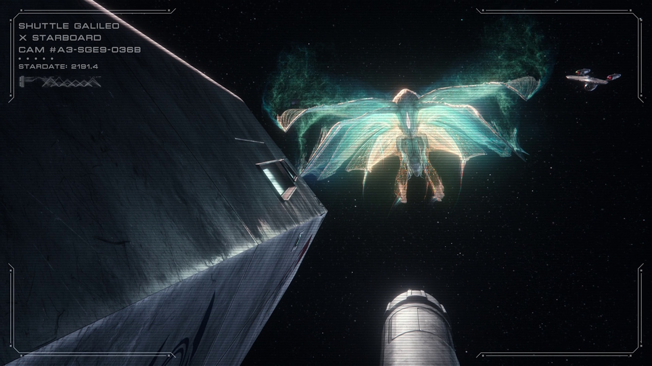 Still frame from Star Trek: Strange New Worlds S03E07 "What Is Starfleet?" showing the Jikaru.