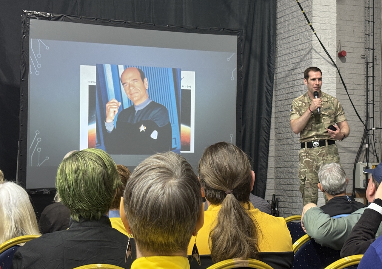 Photograph from Destination Star Trek 2025 showing the A.I. talk.