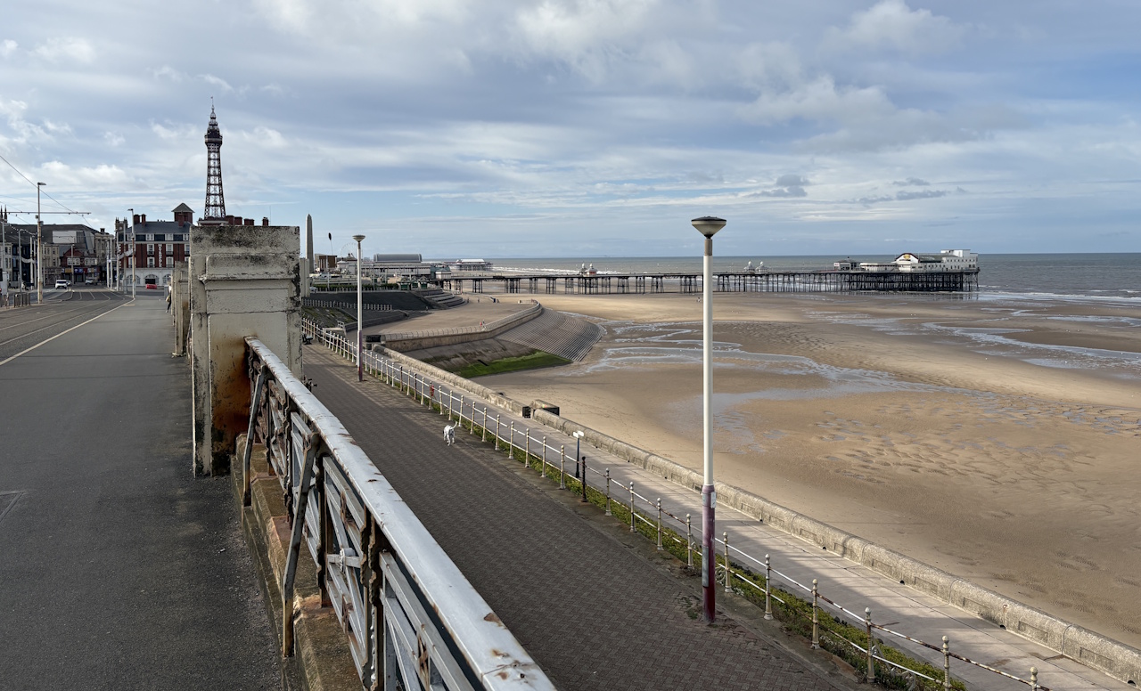 Photograph from Destination Star Trek 2025 showing the Blackpool seafront.