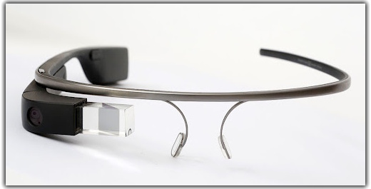 Stock photo of Google Glass.