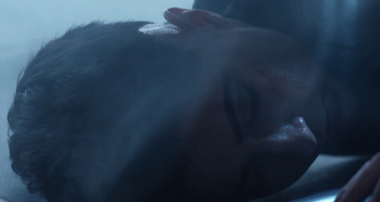 Still frame from Star Trek: Strange New Worlds 3x09: Terrarium, showing Ortegas right after the crash.