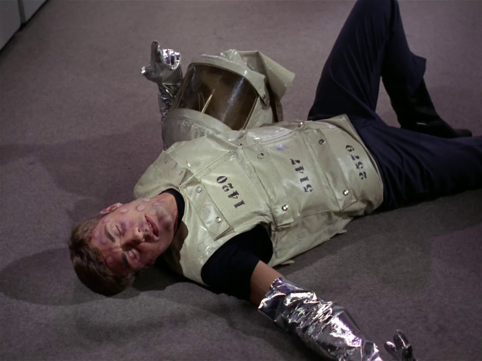 A dead "redshirt" in Star Trek TOS The Man Trap