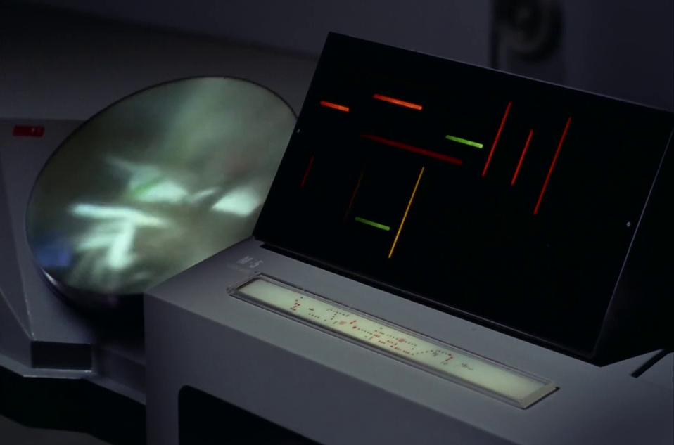 Still frame from Star Trek: The Original Series showing the M-5 computer.