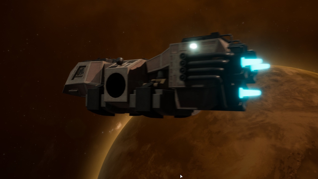 Screenshot of Star Trek: Voyager - Across The Unknown (demo version) showing Neelix's ship.