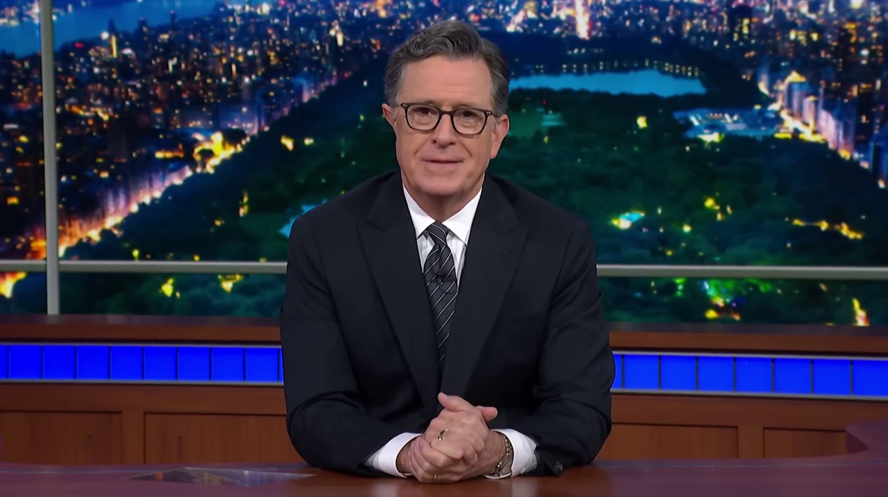 Still frame from New York Comic-Con 2025 showing Stephen Colbert.