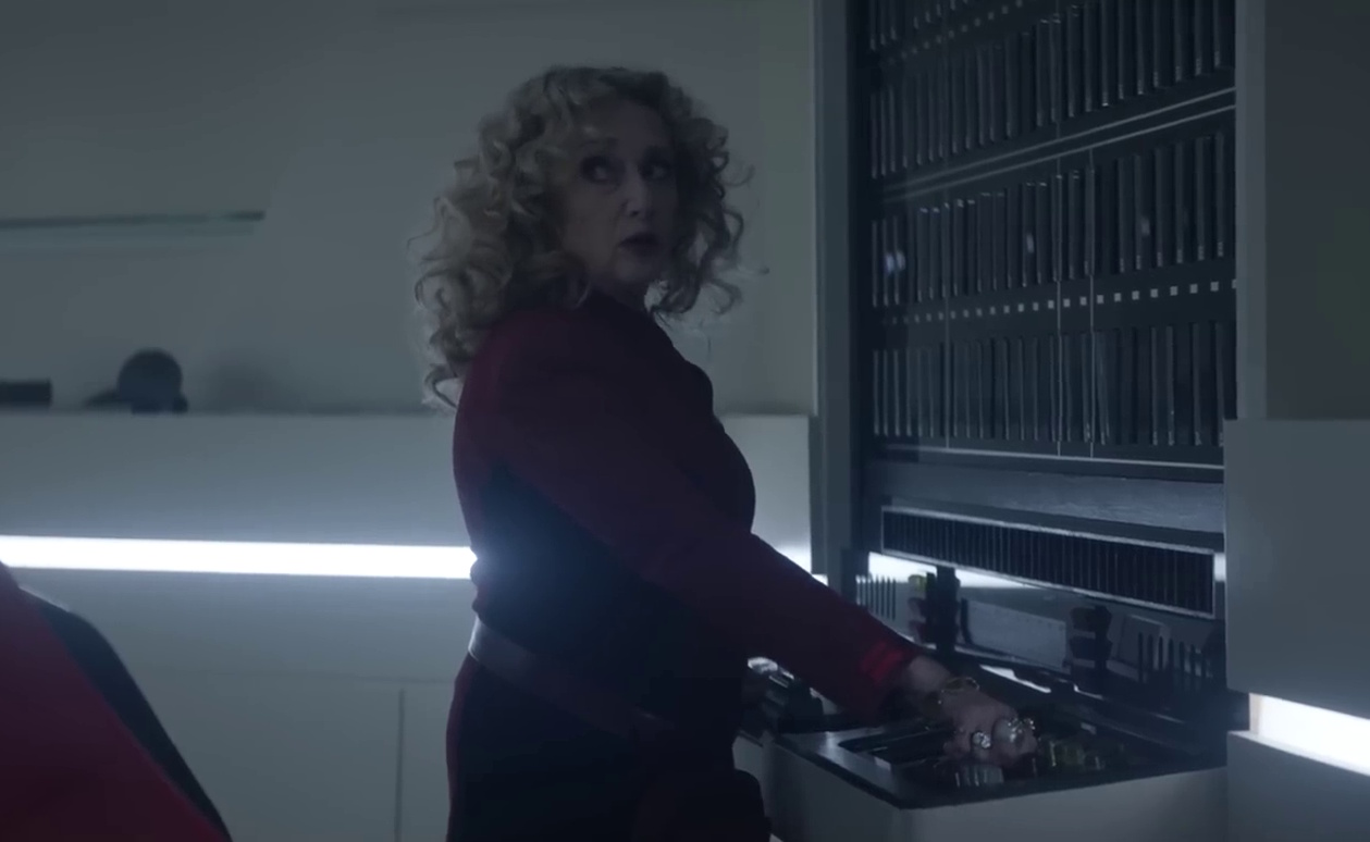 Still frame from the Star Trek: Strange New Worlds Season 4 promo clip showing Pelia.