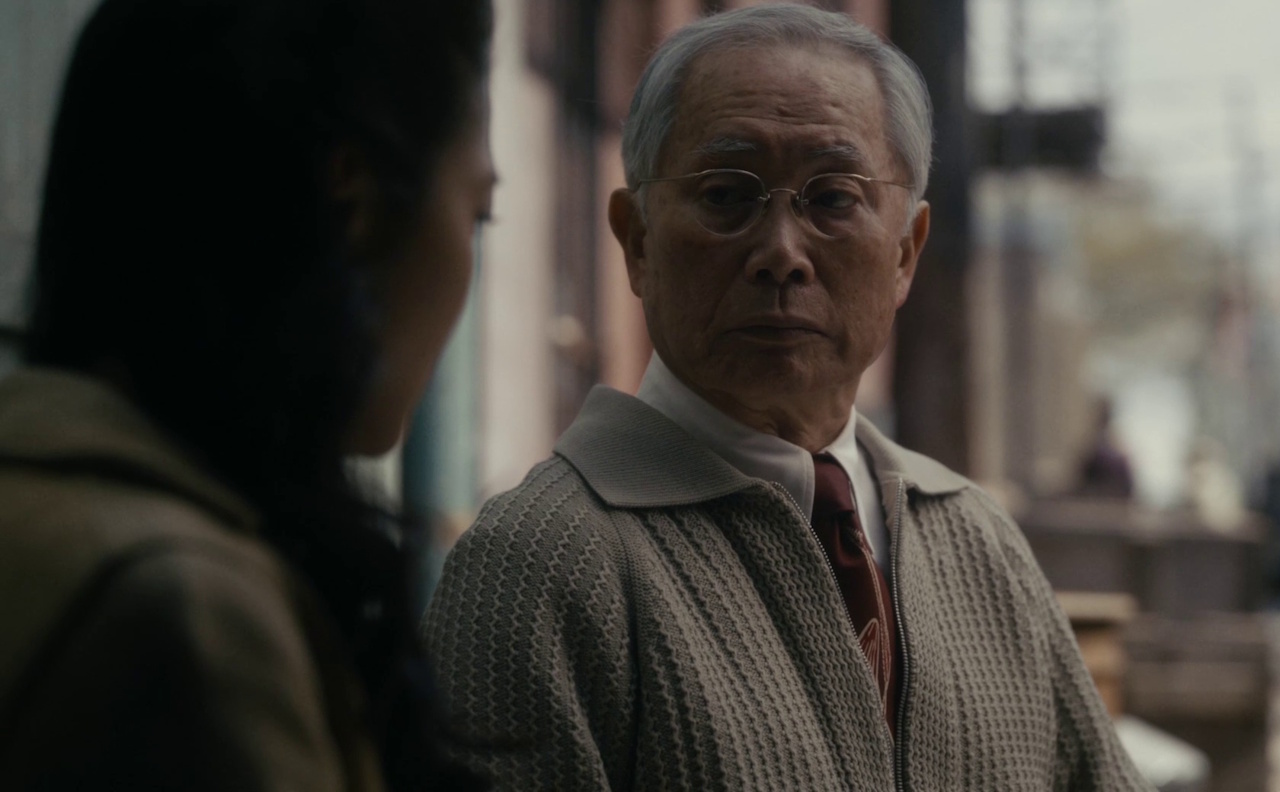 Still frame from The Terror Season 2 showing two characters in conversation.