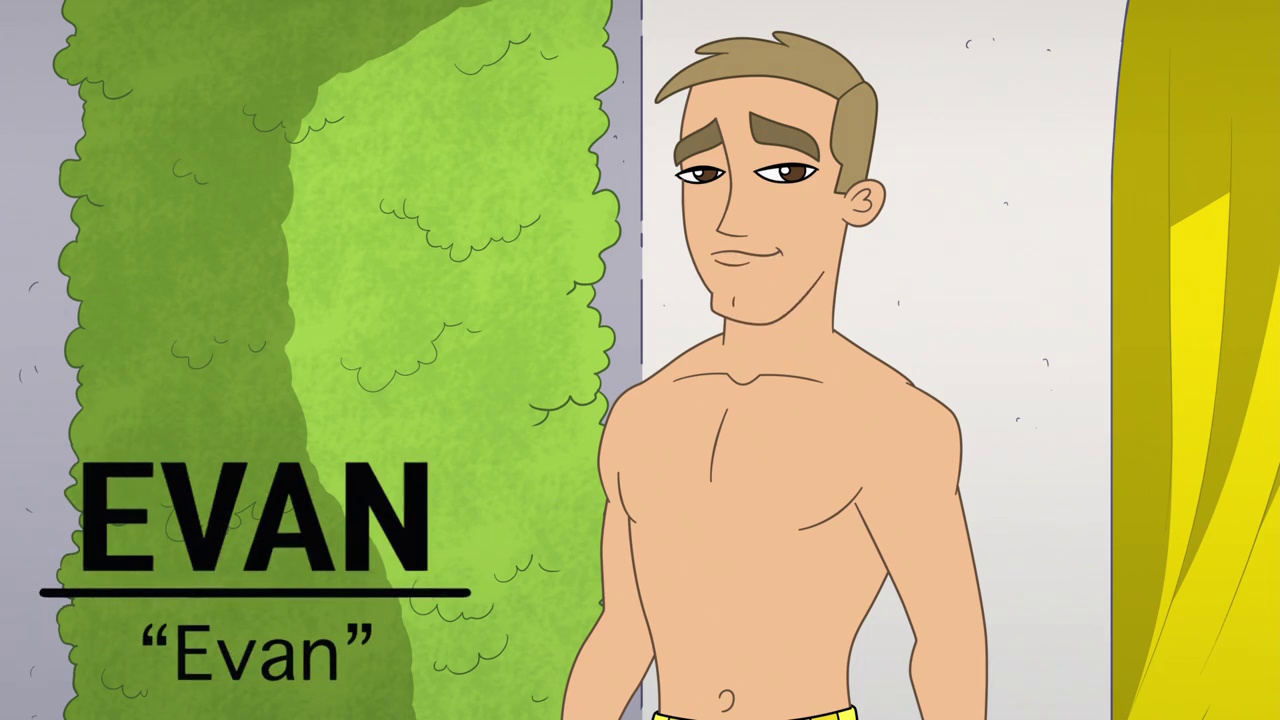 Still frame from Phineas and Ferb Season 5 showing Evan.