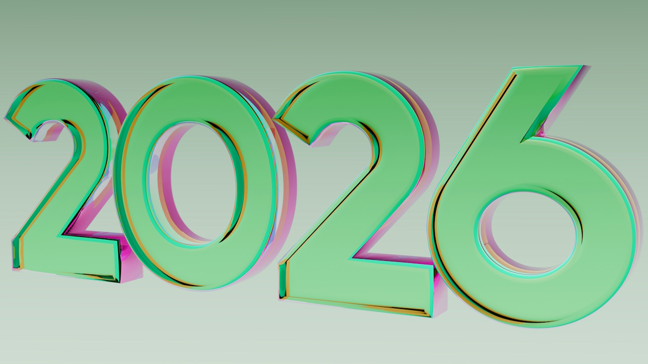 A render of the number 2026 in green.