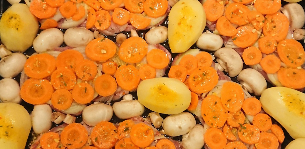 Stock photo of carrots and other veg.