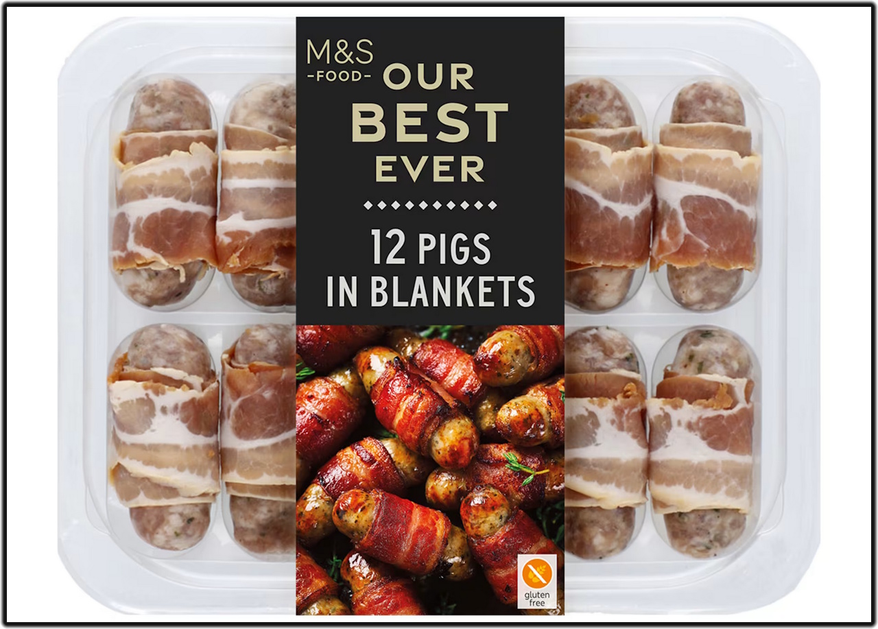 Product photo of M&S pigs in blankets.