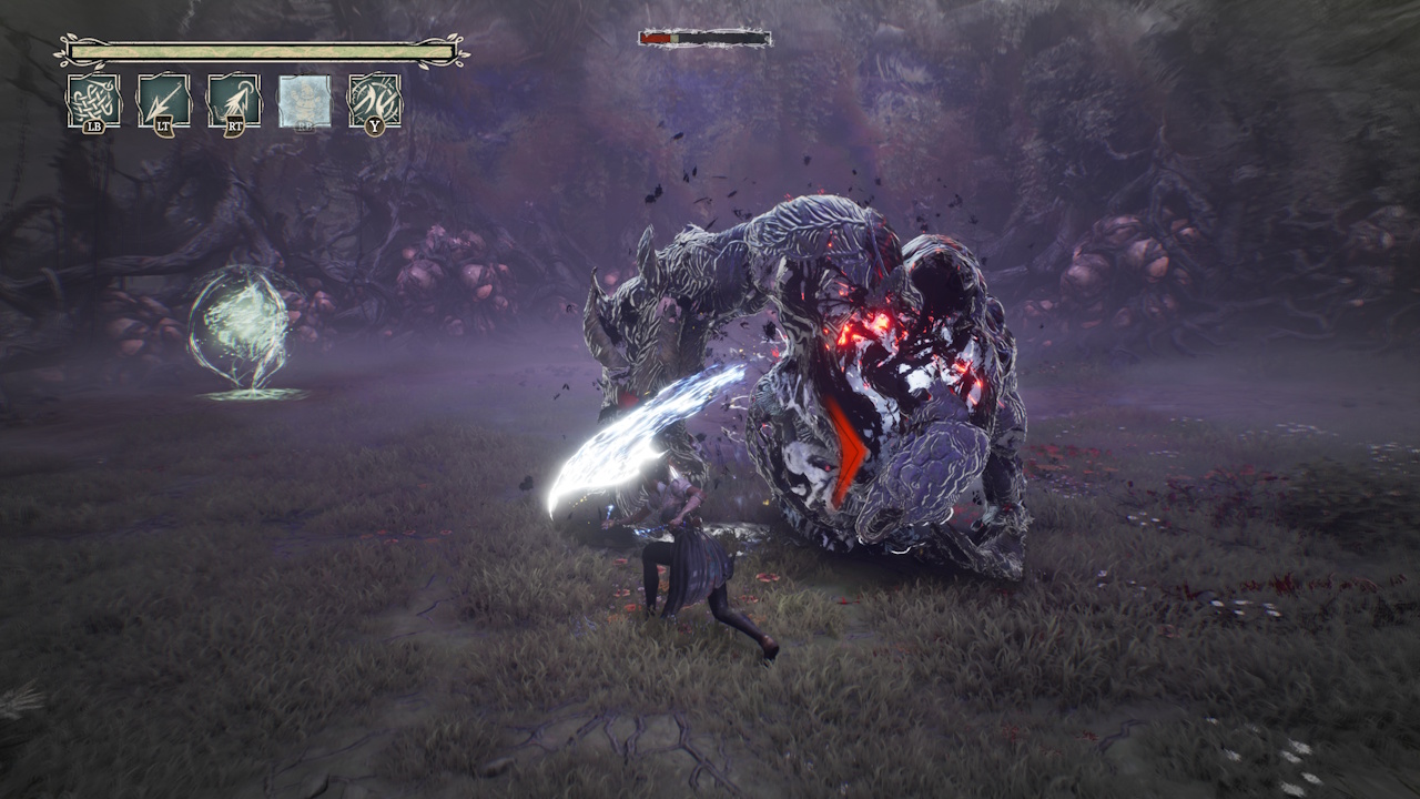 Screenshot of South of Midnight showing a combat encounter.