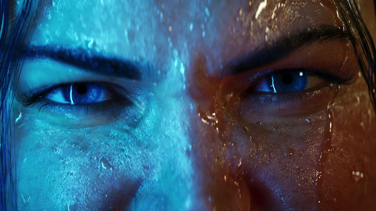 Still frame from the Star Wars: Fate of the Old Republic teaser showing the protagonist's eyes.