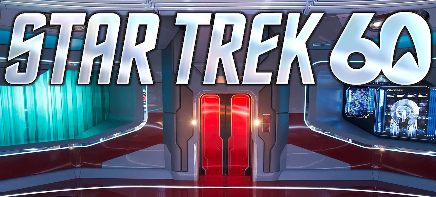 The "Star Trek 60" logo on a Starfleet Academy set photo.