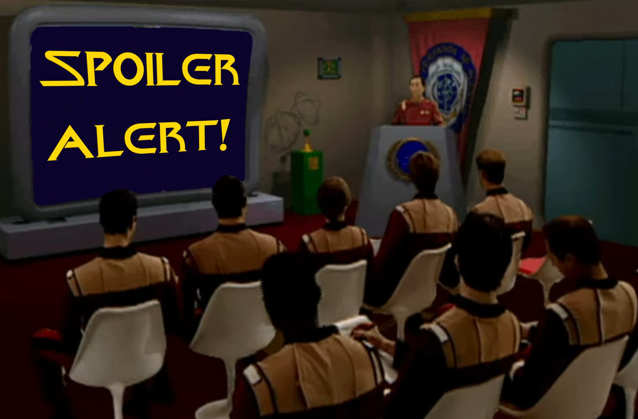 A Star Trek-themed spoiler warning