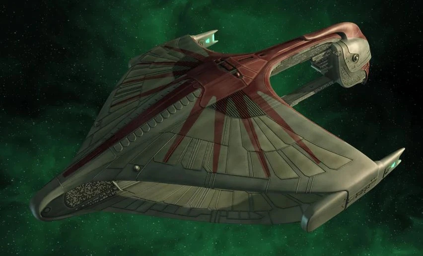 Promo image for Star Trek TNG: A Final Unity showing a warbird.