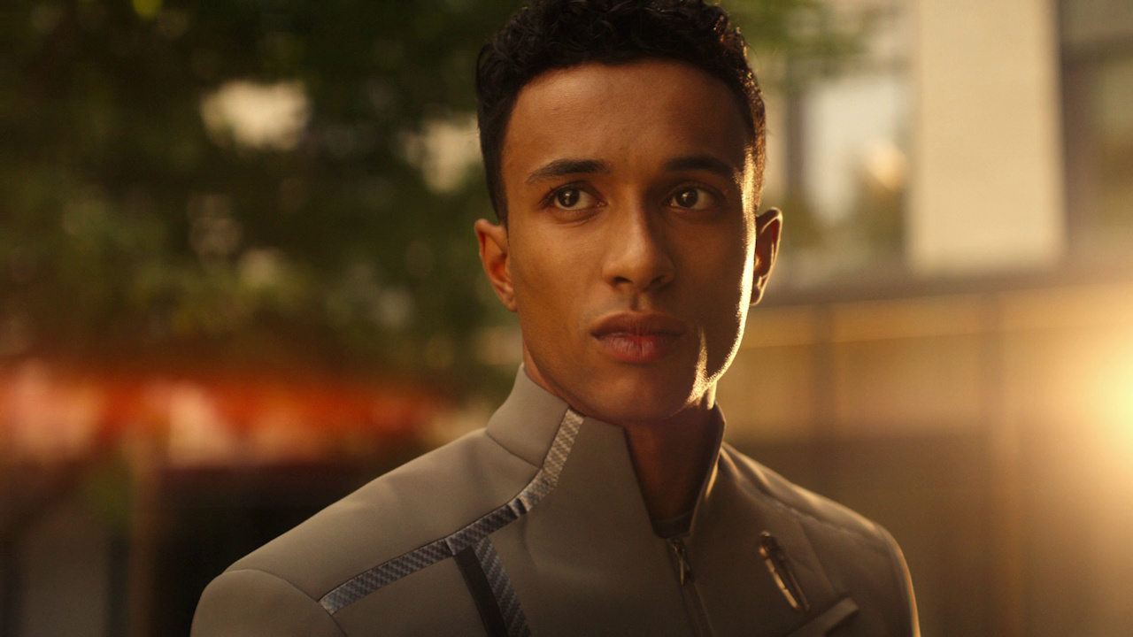 Still frame from Star Trek: Starfleet Academy Season 1 showing Caleb.