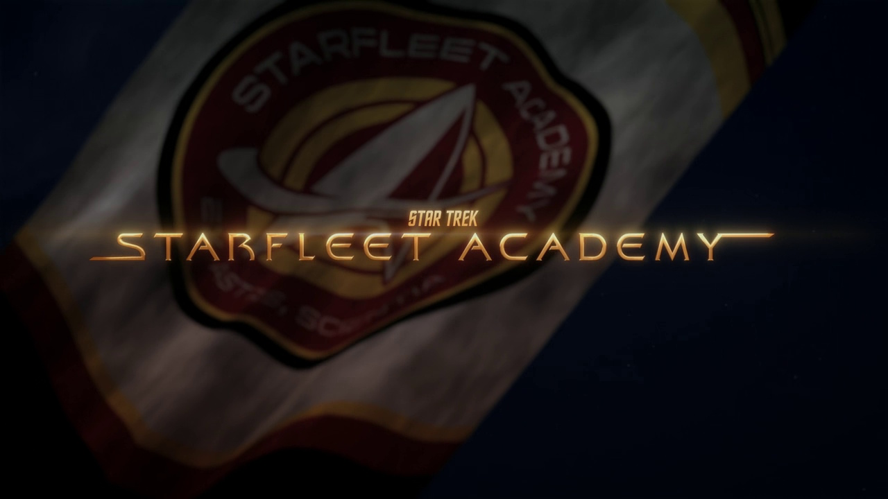 Still frame from Star Trek: Starfleet Academy Season 1 showing the opening title card.