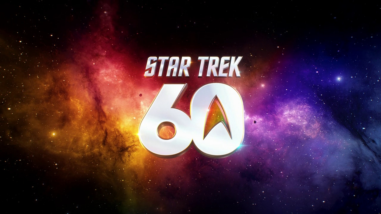 Still frame from Star Trek: Starfleet Academy Season 1 showing the 60th Anniversary logo.