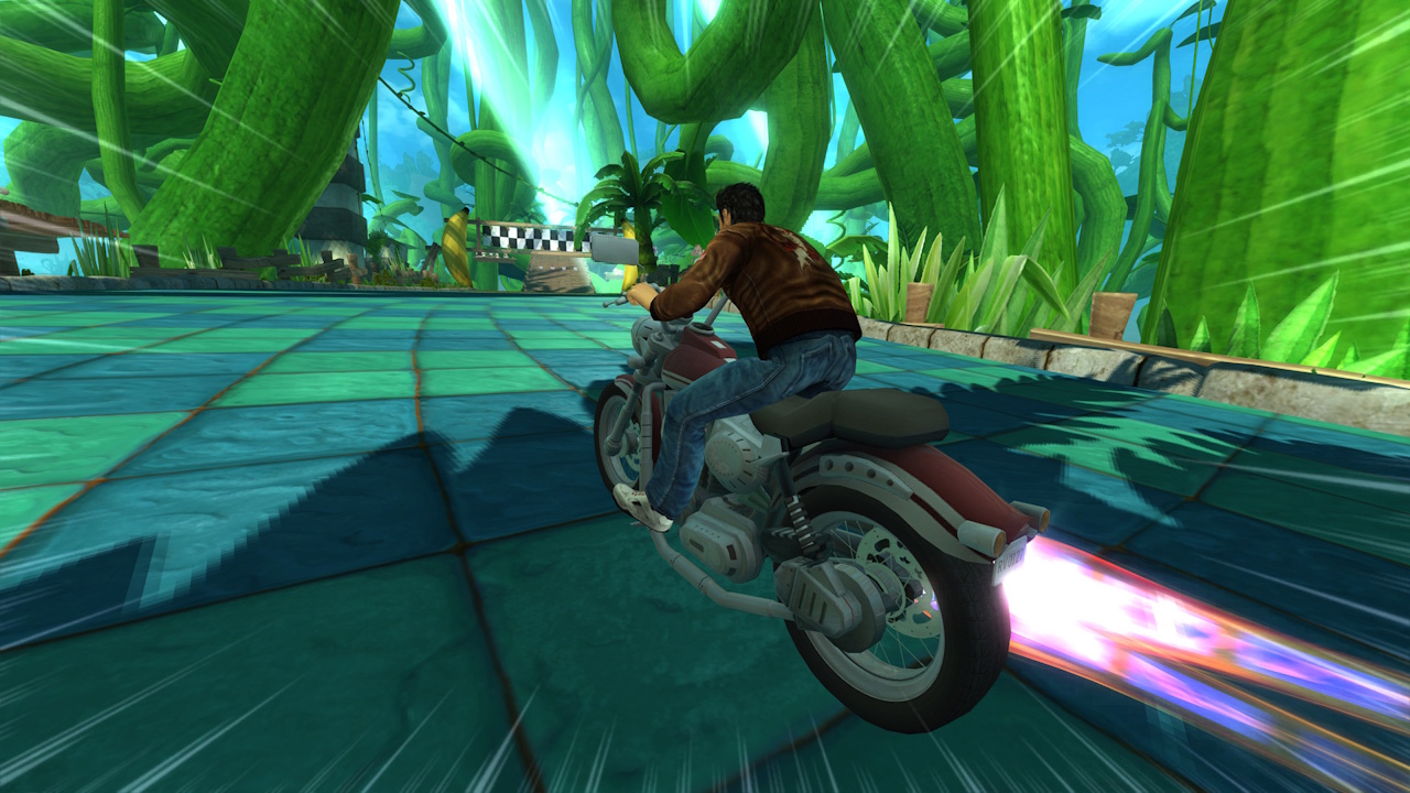 Promo screenshot for Sonic and Sega All-Stars Racing showing Ryo.