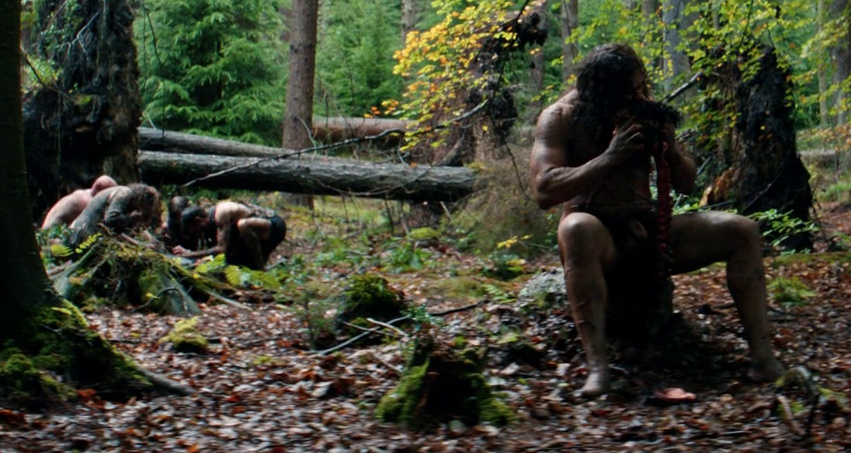 Still frame from 28 Years Later The Bone Temple showing Samson feeding