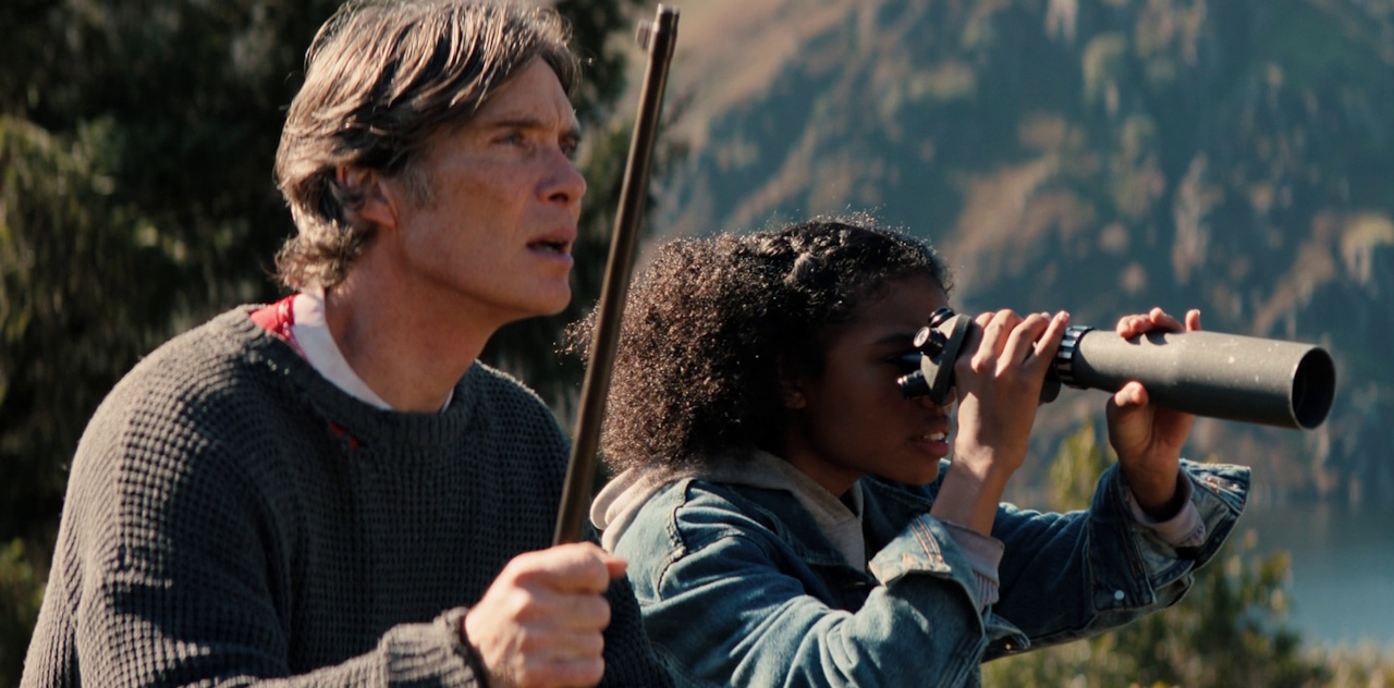 Still frame from 28 Years Later The Bone Temple showing Jim and his daughter