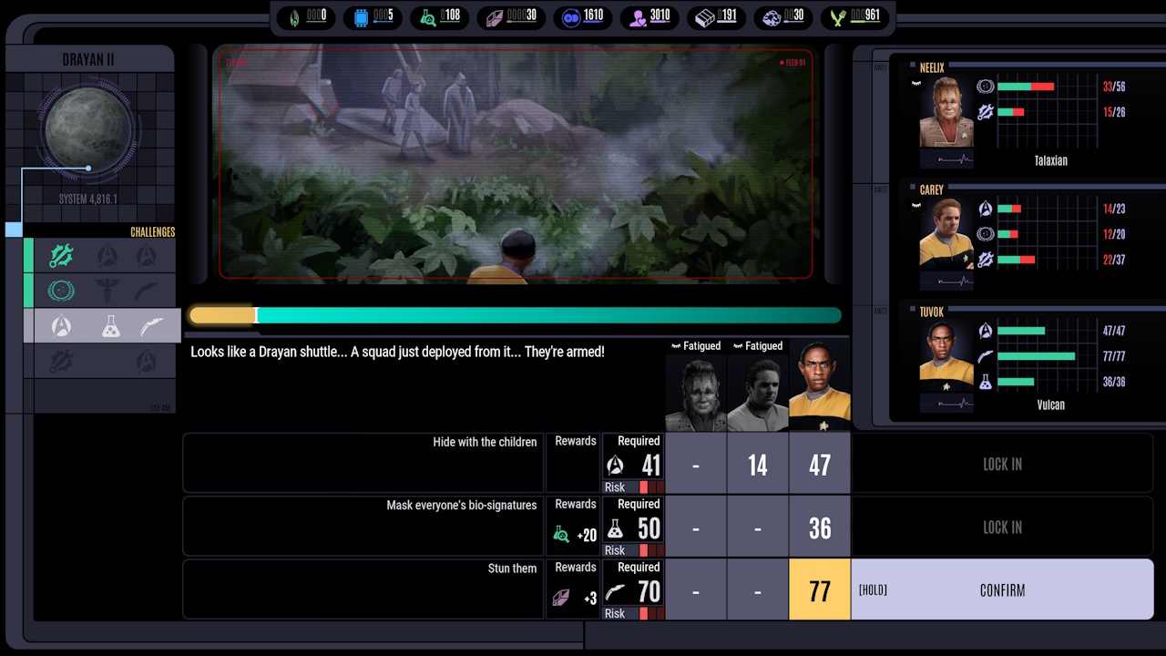 Screenshot of Across The Unknown showing an away mission