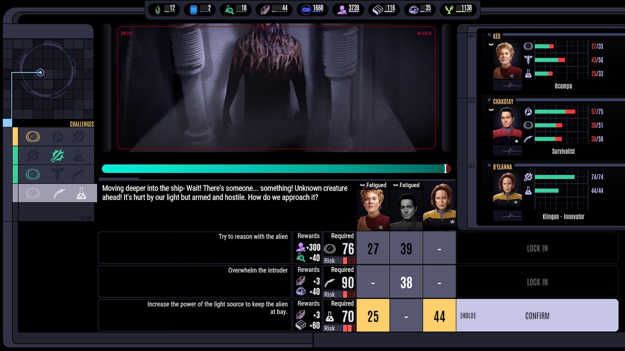 Screenshot of Across The Unknown showing an away mission