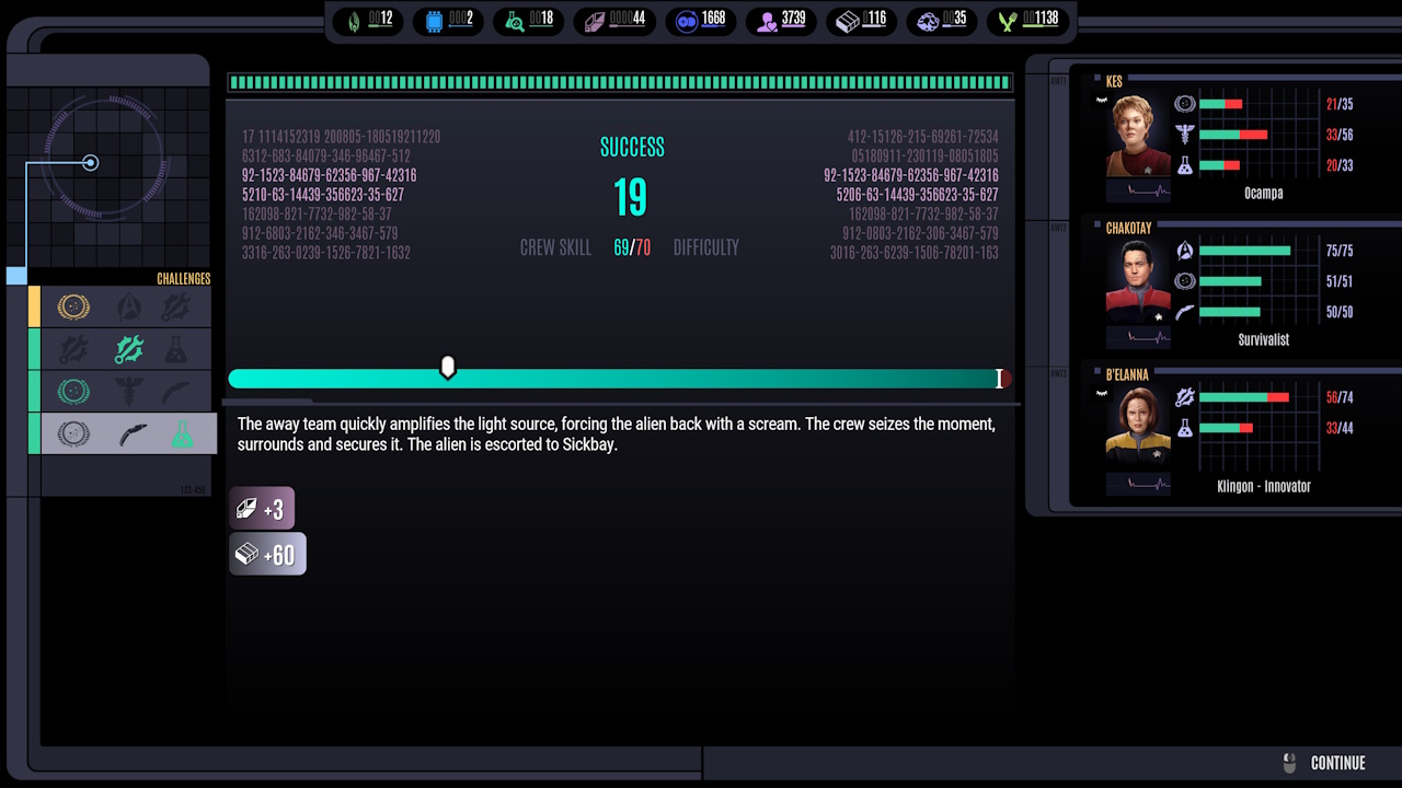 Screenshot of Across The Unknown showing an away mission