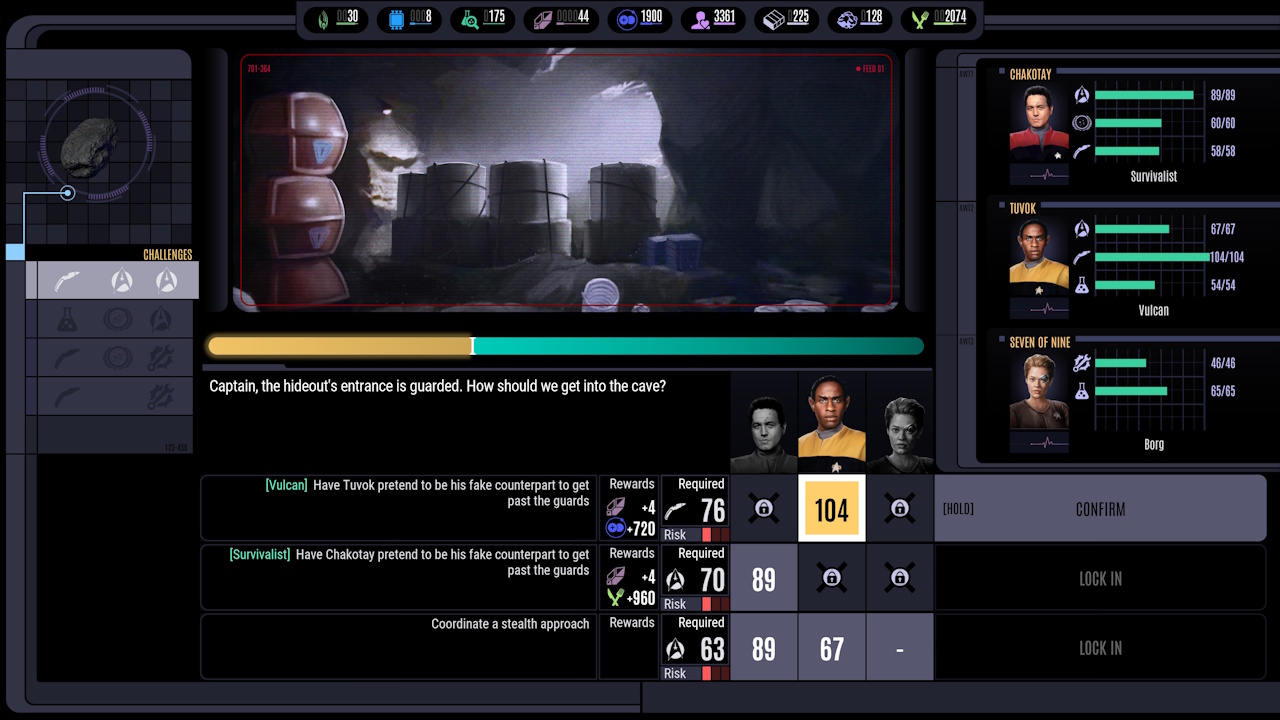 Screenshot of Across The Unknown showing an away mission