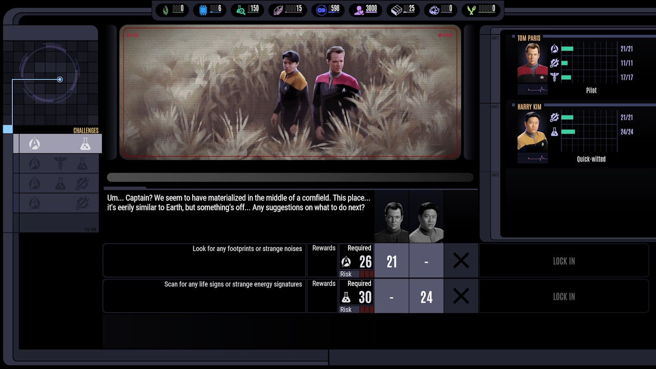 Screenshot of Across The Unknown showing an away mission