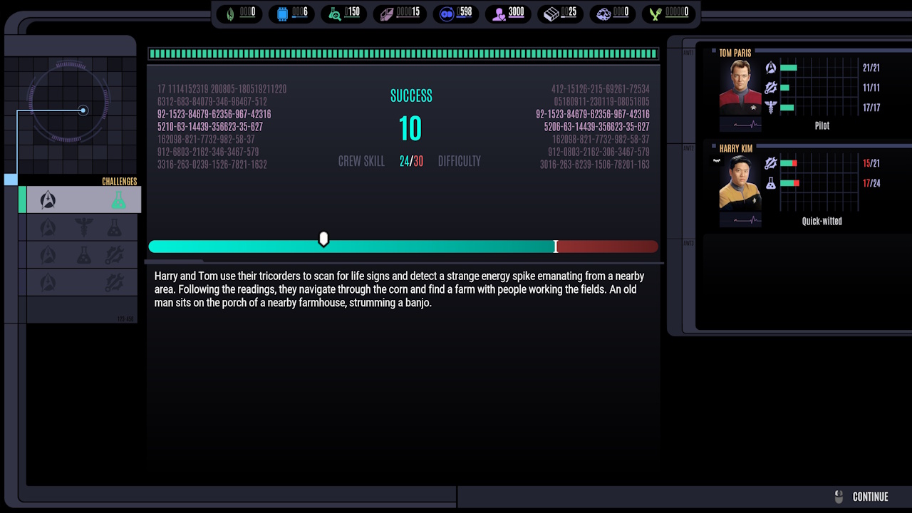 Screenshot of Across The Unknown showing an away mission