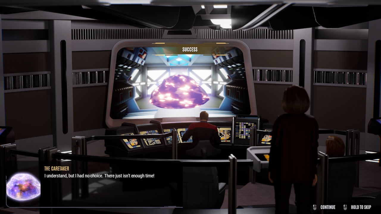 Screenshot of Across The Unknown showing the Caretaker