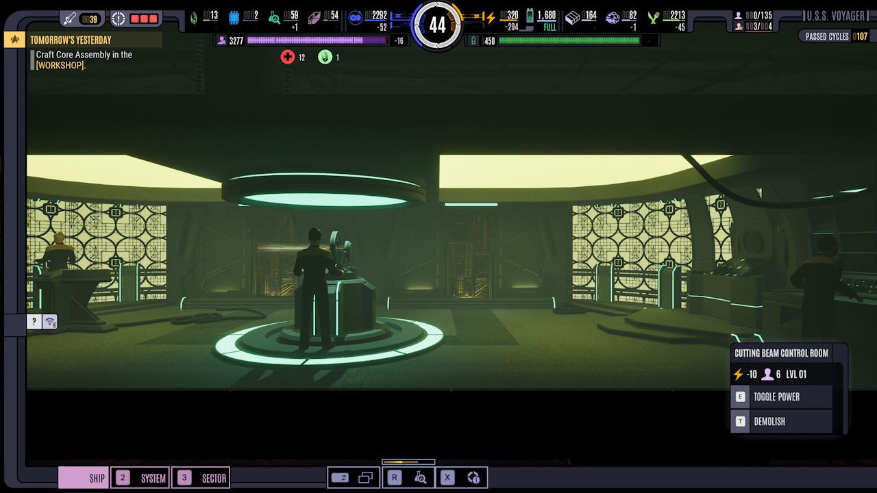 Screenshot of Across The Unknown showing a closeup room