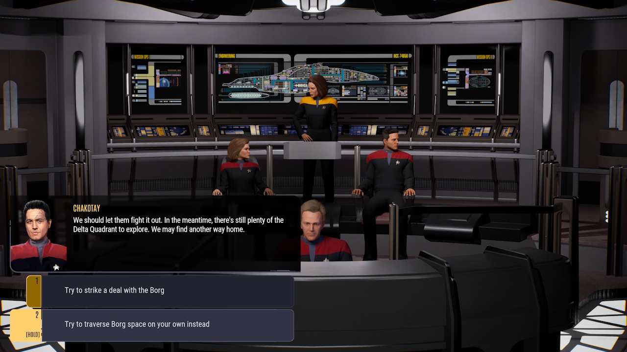 Screenshot of Across The Unknown showing a choice