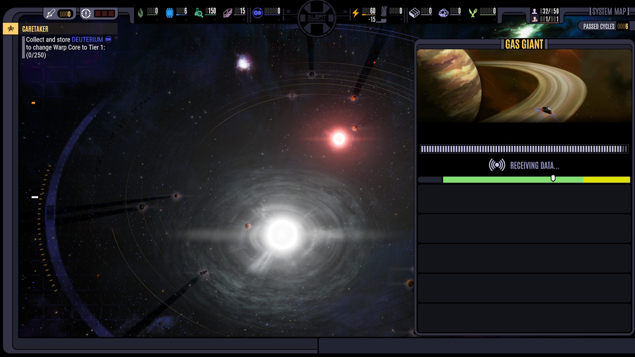 Screenshot of Across The Unknown showing a scan