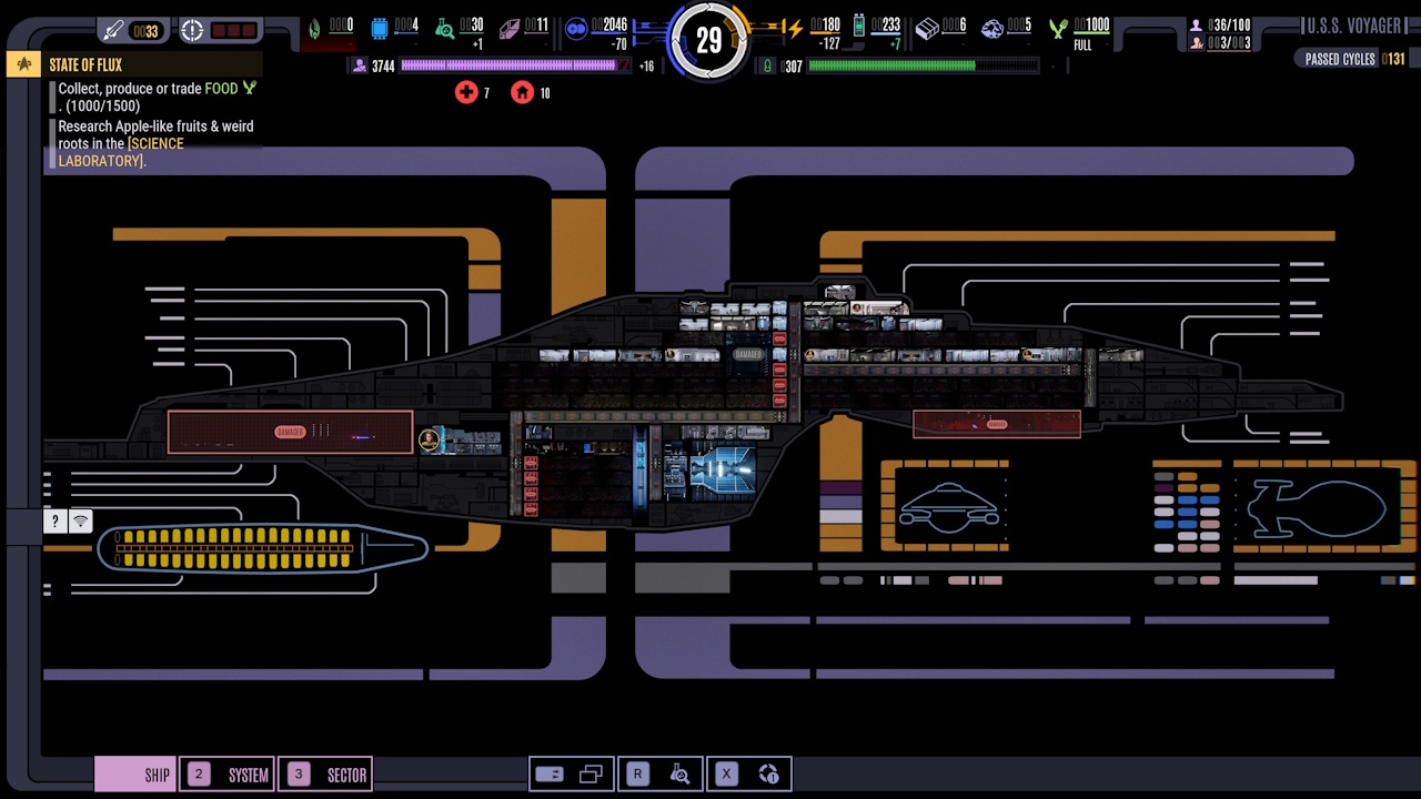 Screenshot of Across The Unknown showing the MSD