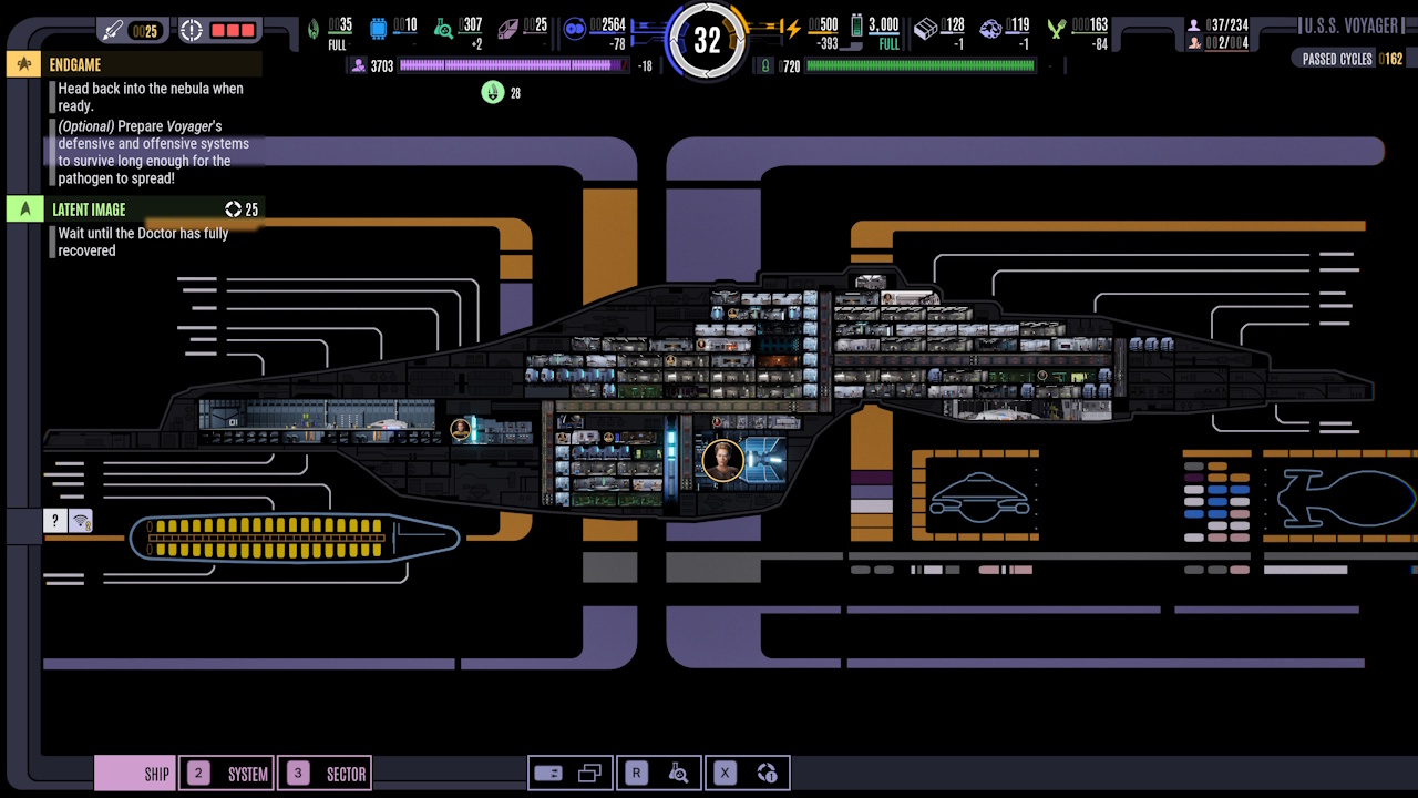 Screenshot of Across The Unknown showing a complete MSD