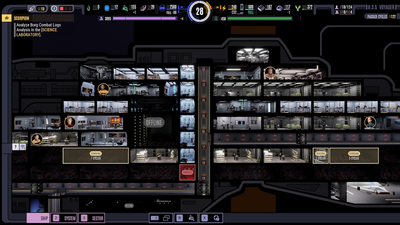 Screenshot of Across The Unknown showing the MSD zoomed in