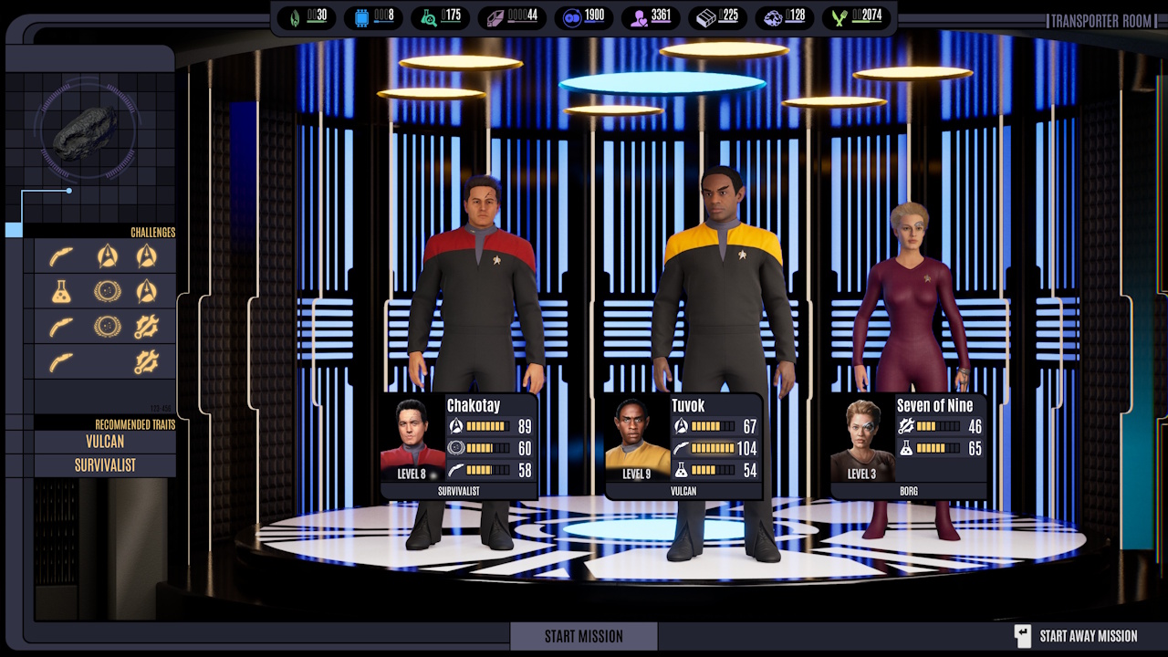 Screenshot of Across The Unknown showing the transporter pad