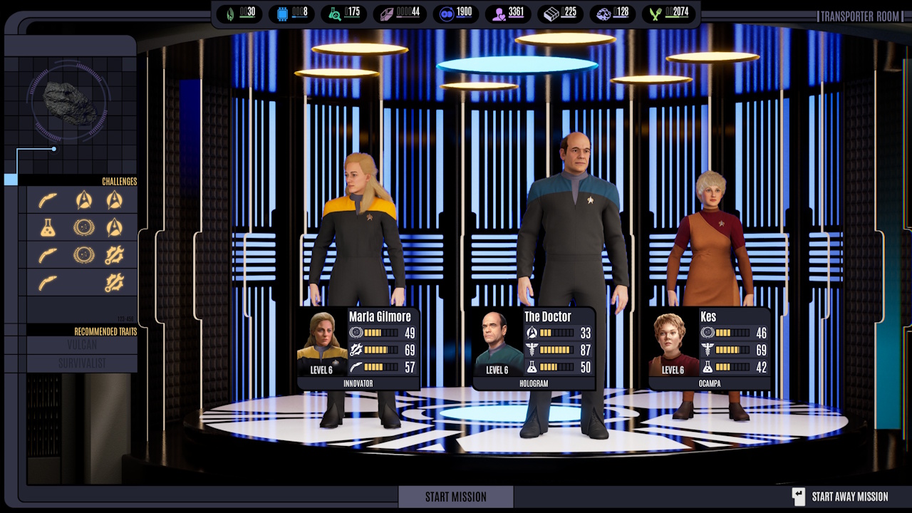 Screenshot of Across The Unknown showing the transporter pad